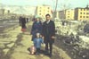 На главной площади. Таня, Антон и я в мае 1977 г.