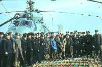 Офицеры штаба ТОГЭ-5 и Спасска во время приема вертолетного комплекса